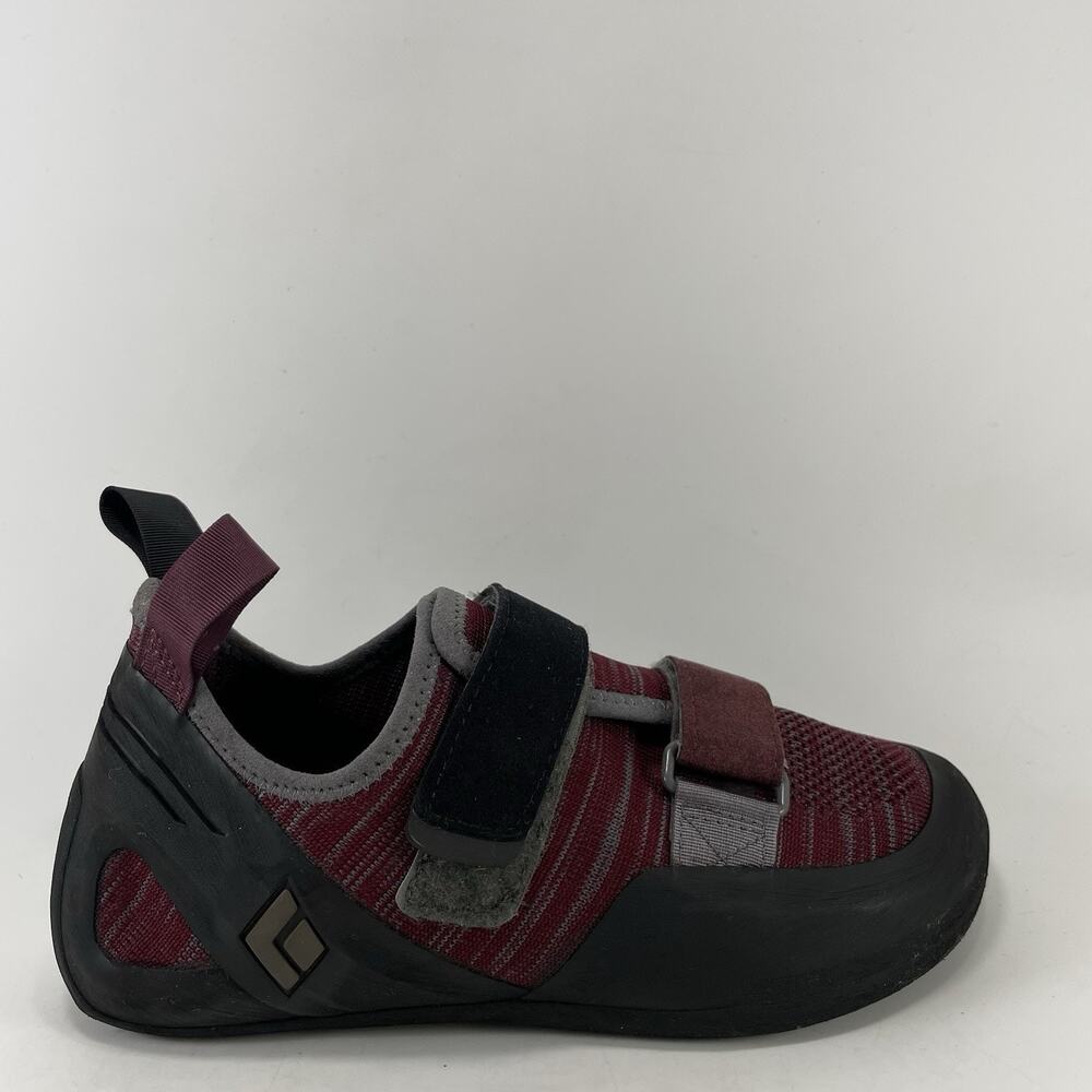 Black Diamond Momentum Womens Size 8.5 Burgundy Velcr0 Rock Climbing Shoes